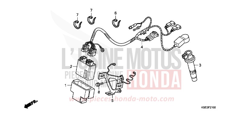 WIRE HARNESS for CRF150R "Big wheels" EXTREME RED (R292) from 2007